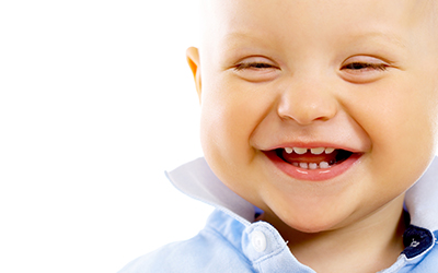 baby boy smiling